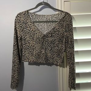 cheetah print blouse